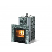 Дровяная печь Изистим (EASYSTEAM) Ялта 15 К в облицовке Змеевик