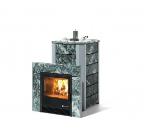 Дровяная печь Изистим (EASYSTEAM) Ялта 15 К в облицовке Змеевик
