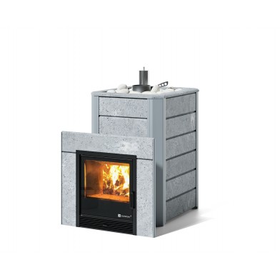 Дровяная печь Изистим (EASYSTEAM) Ялта 25 К в облицовке Талькохлорит