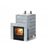 Дровяная печь Изистим (EASYSTEAM) Ялта 35 К в облицовке Талькохлорит