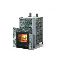 Дровяная печь Изистим (EASYSTEAM) Ялта 35 К в облицовке Змеевик