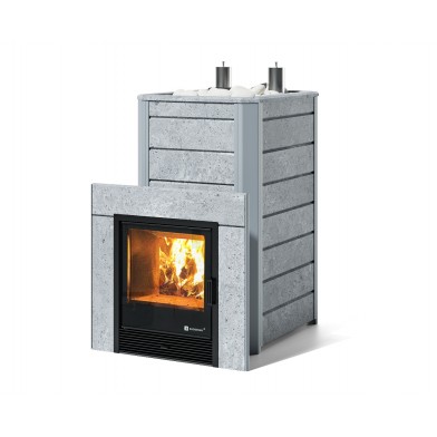 Дровяная печь Изистим (EASYSTEAM) Ялта 40 К в облицовке Талькохлорит