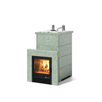 Дровяная печь Изистим (EASYSTEAM) Сочи К в облицовке Жадеит