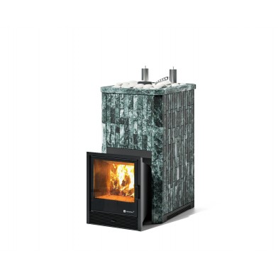 Дровяная печь Изистим (EASYSTEAM) Сочи К в облицовке Змеевик в наборном кожухе