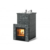 Дровяная печь Изистим (EASYSTEAM) Геленджик К в облицовке Пироксенит