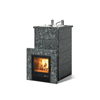 Дровяная печь Изистим (EASYSTEAM) Геленджик К в облицовке Пироксенит