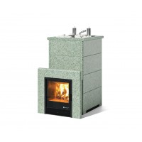 Дровяная печь Изистим (EASYSTEAM) Геленджик К в облицовке Жадеит