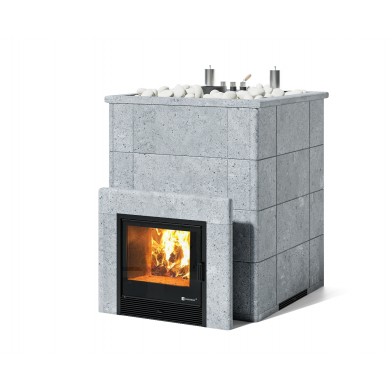 Дровяная печь Изистим (EASYSTEAM) Домна 60 К в облицовке Талькохлорит