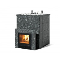 Дровяная печь Изистим (EASYSTEAM) Домна 60 К в облицовке Пироксенит