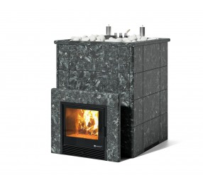 Дровяная печь Изистим (EASYSTEAM) Домна 60 К в облицовке Пироксенит