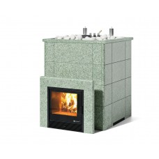 Дровяная печь Изистим (EASYSTEAM) Домна 60 К в облицовке Жадеит