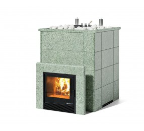 Дровяная печь Изистим (EASYSTEAM) Домна 60 К в облицовке Жадеит