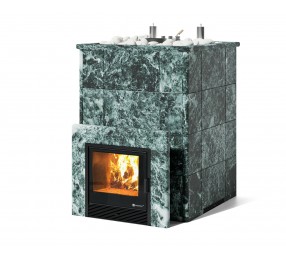 Дровяная печь Изистим (EASYSTEAM) Домна 80 К в облицовке Змеевик
