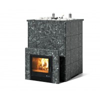 Дровяная печь Изистим (EASYSTEAM) Домна 80 К в облицовке Пироксенит