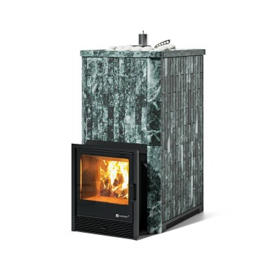 Дровяная печь Изистим (EASYSTEAM) Южная 35 в облицовке Змеевик