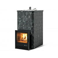 Дровяная печь Изистим (EASYSTEAM) Южная 35 в облицовке Пироксенит