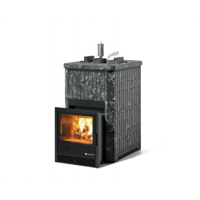 Дровяная печь Изистим (EASYSTEAM) Южная 9 в облицовке Пироксенит