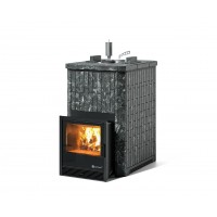 Дровяная печь Изистим (EASYSTEAM) Южная 16 в облицовке Пироксенит