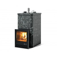 Дровяная печь Изистим (EASYSTEAM) Южная 22 в облицовке Пироксенит