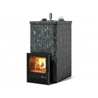 Дровяная печь Изистим (EASYSTEAM) Южная 35 в облицовке Пироксенит