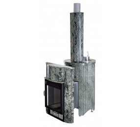 Печь для бани Ферингер Макси в облицовке Жадеит перенесенный рисунок