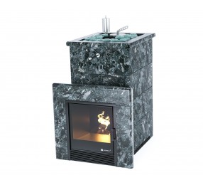 Дровяная печь Изистим (EASYSTEAM) Сочи в облицовке Пироксенит