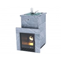 Дровяная печь Изистим (EASYSTEAM) Сочи в облицовке Талькохлорит