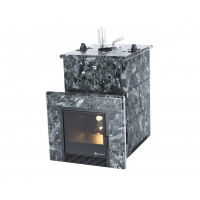Дровяная печь Изистим (EASYSTEAM) Анапа в облицовке Пироксенит