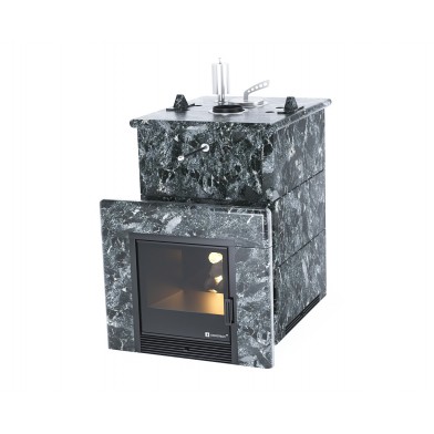 Дровяная печь Изистим (EASYSTEAM) Анапа в облицовке Пироксенит