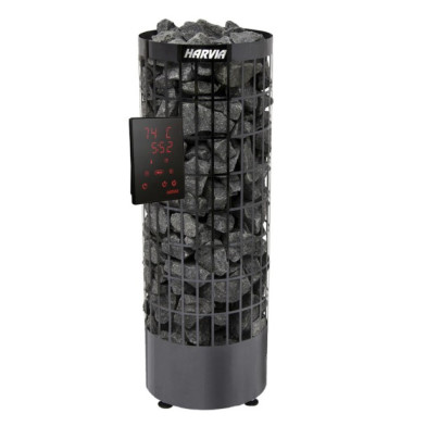 Harvia Cilindro PC90XE - электрическая печь (с выносным пультом в комплекте, черная)