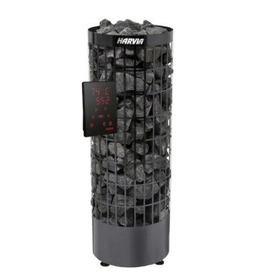 Harvia Cilindro PC70XE - электрическая каменка (с выносным пультом в комплекте, черная)