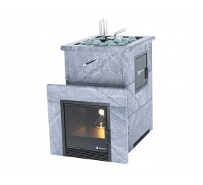 Дровяная печь Изистим (EASYSTEAM) Анапа M2 в облицовке Талькохлорит 
