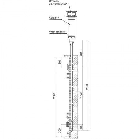 Вентиляция для бани вертикальная Ferrum Aero