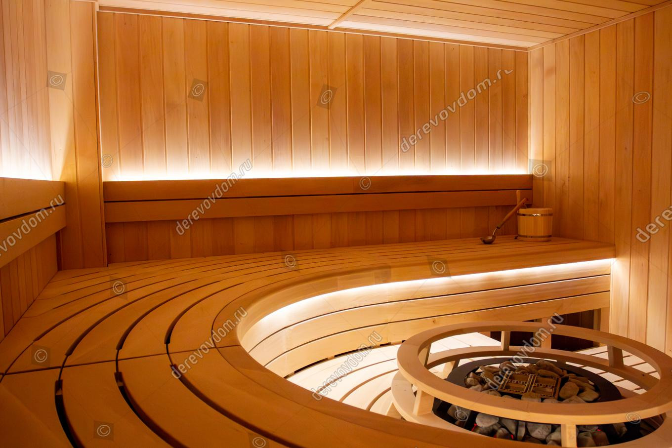 полки в премиальной парной