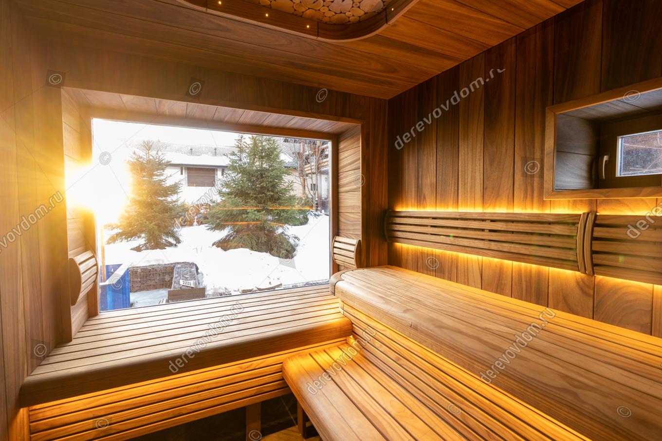 сауна с панорамными окнами