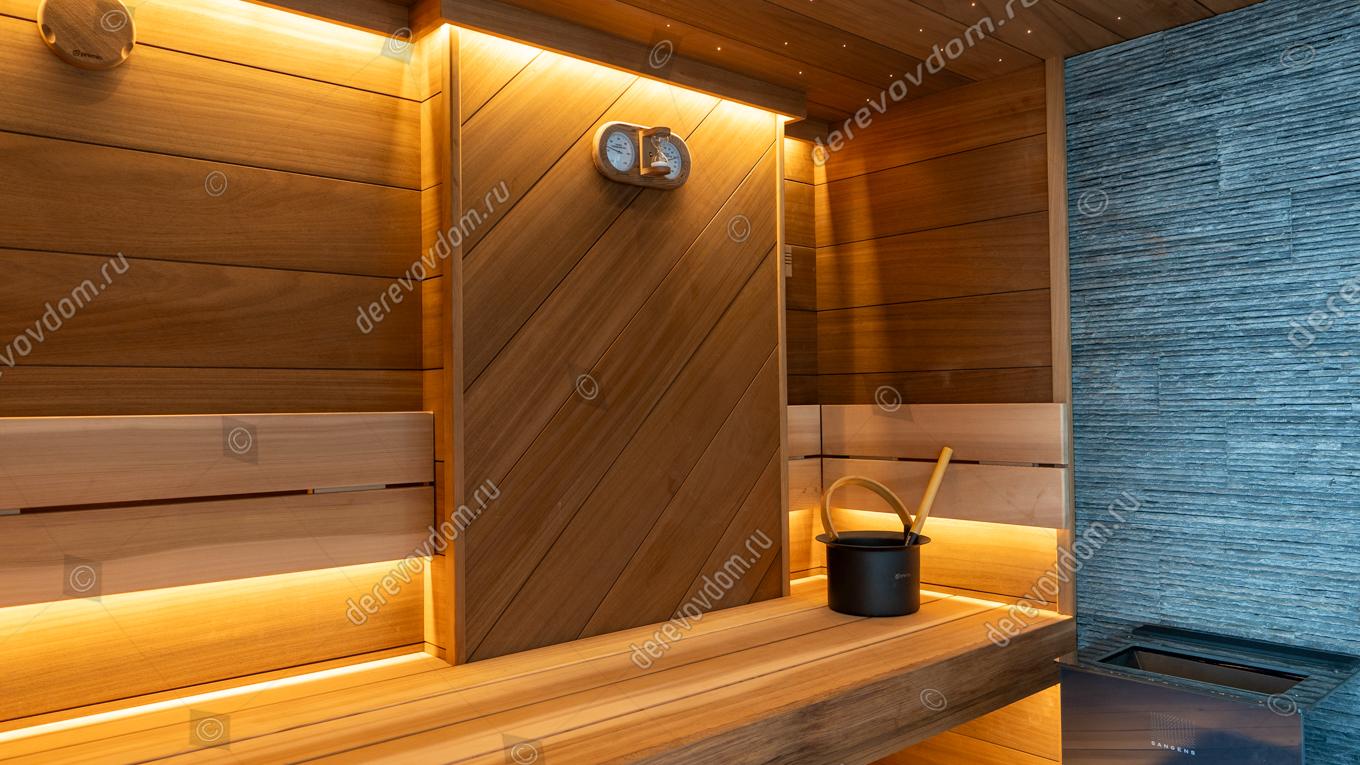 Абаши, отделка сауны