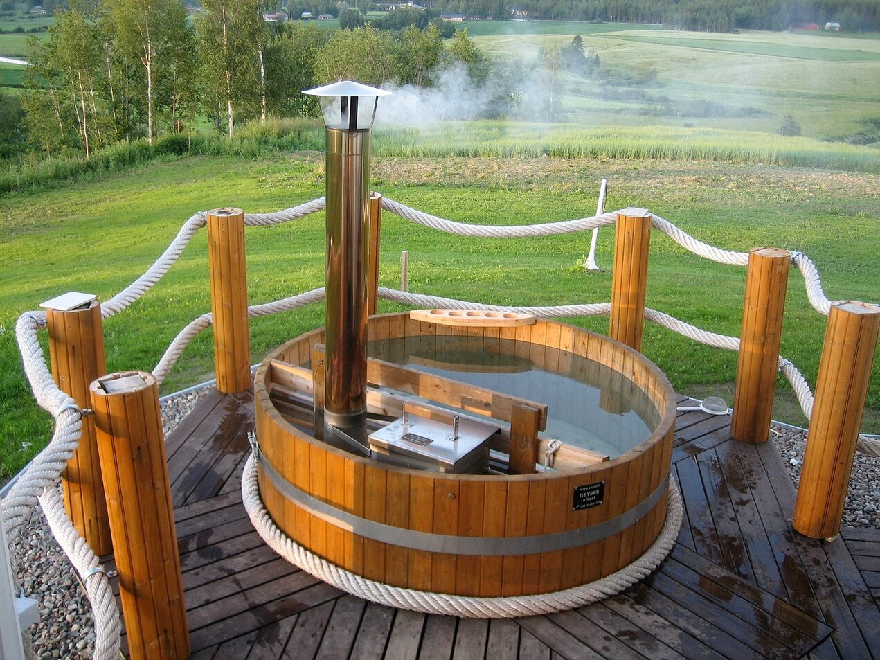 Купель на улице