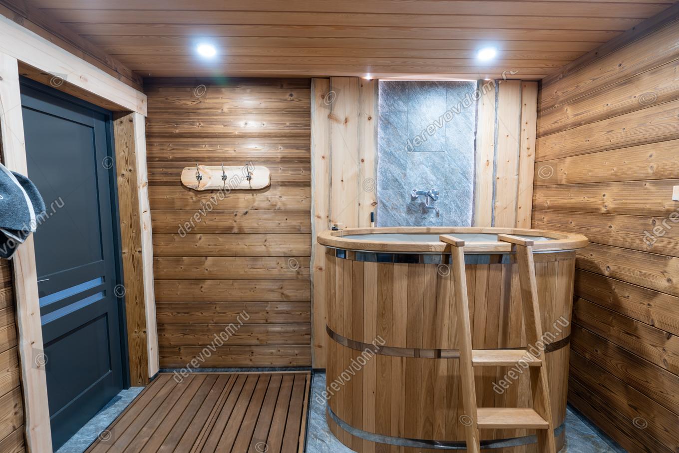 Парная в отделке сибирского кедра